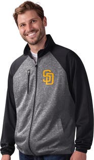G-III SPORTS BY CARL BANKS Men's G-III Sports by Carl Banks Black San Diego Padres Runners Raglan Full-Zip Track Jacket