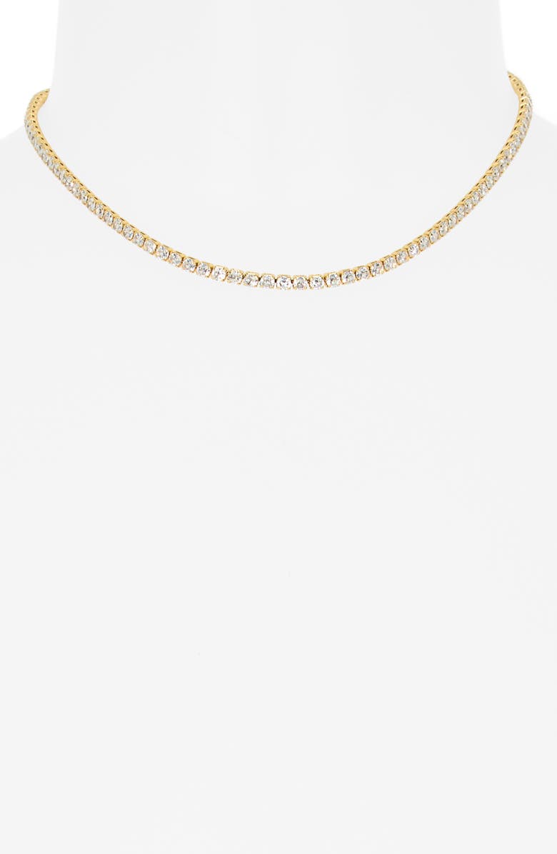 Electric Picks Anna 14K Gold Plated Cubic Zirconia Tennis Necklace, Alternate, color, Gold