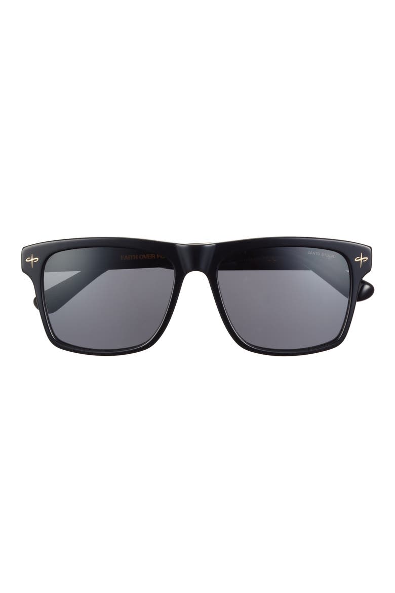 Sheckler Sunglasses, Main, color, SHINY BLACK