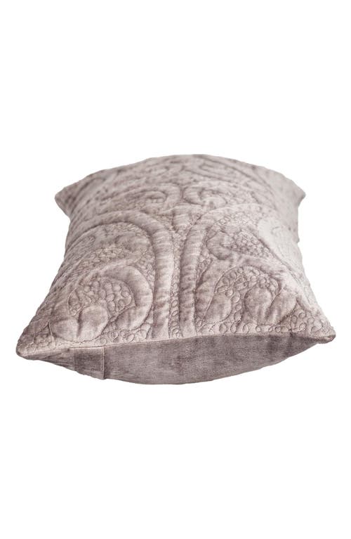 Parkland Collection Tufted Velvet Oblong Throw Pillow In Taupe