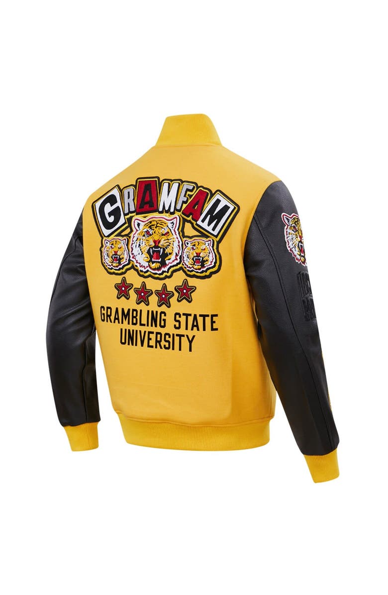 PRO STANDARD Men's Pro Standard Gold Grambling Tigers Homecoming Varsity Full-Snap Jacket, Alternate, color,