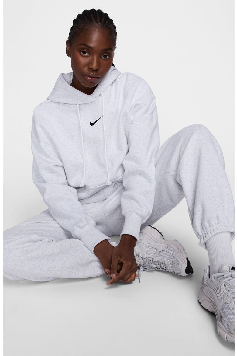 Sportswear Phoenix Fleece High-Waisted Oversized Sweatpants, Alternate, color, 051 B HTHR/BLACK