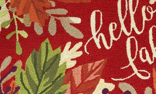 R16 Home Hello Fall Doormat In Red