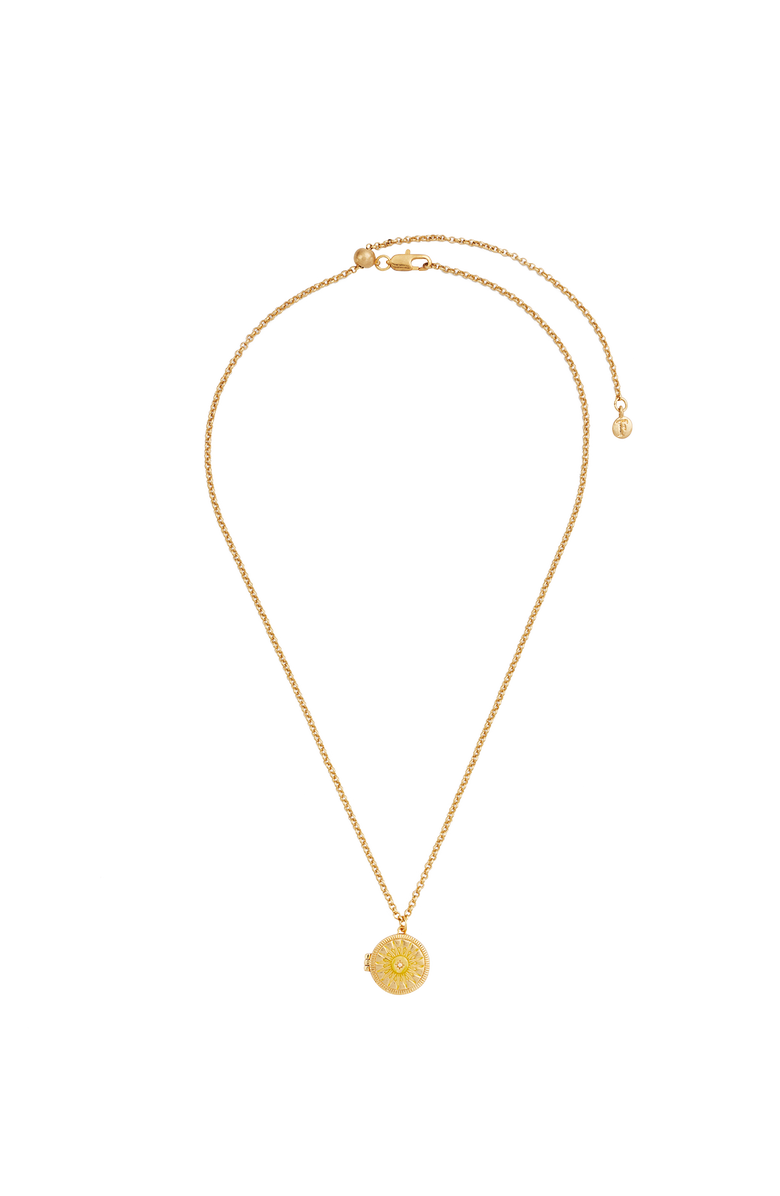 Fable England Sun Locket Necklace, Alternate, color, Gold