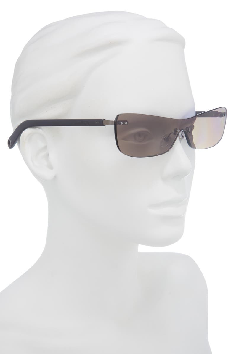 Jacquemus Mirada Rectangular Sunglasses, Alternate, color, Matt Grey Gunmetal
