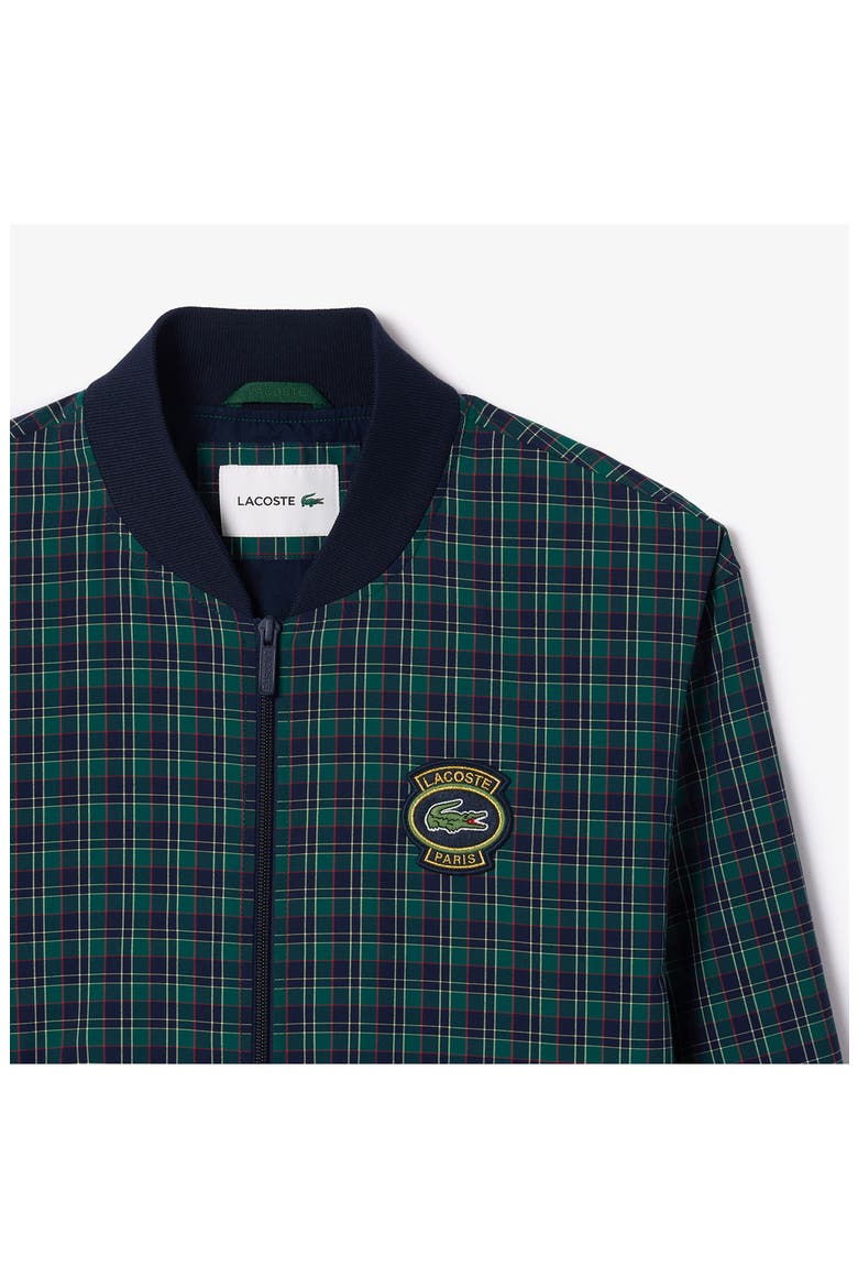 Plaid Water Repellent Bomber Jacket, Alternate, color, MARINE/ MULTICO