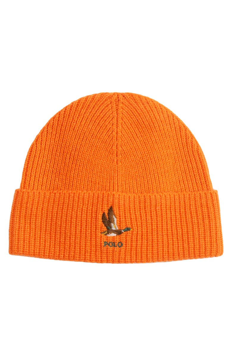 Polo Ralph Lauren Duck Beanie, Main, color, Bedford Orange