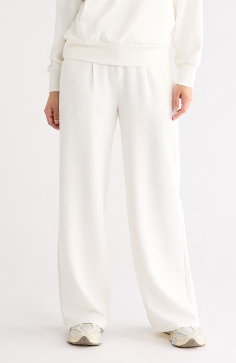 Ribbed Scuba Wide Leg Pants