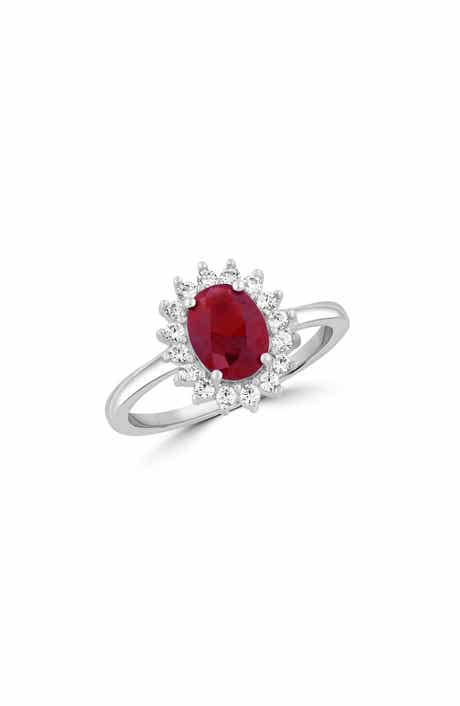 Oval Cubic Zirconia Halo Ring