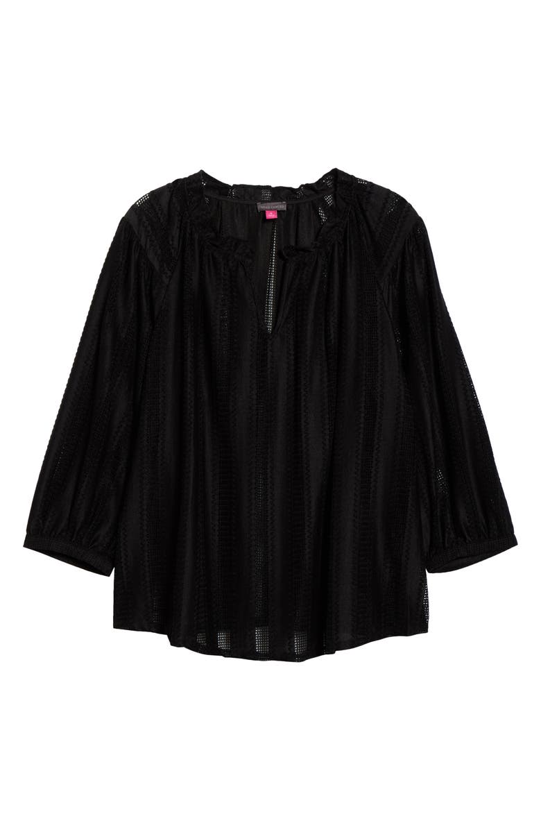 Vince Camuto Raglan Sleeve Peasant Top, Main, color, Rich Black