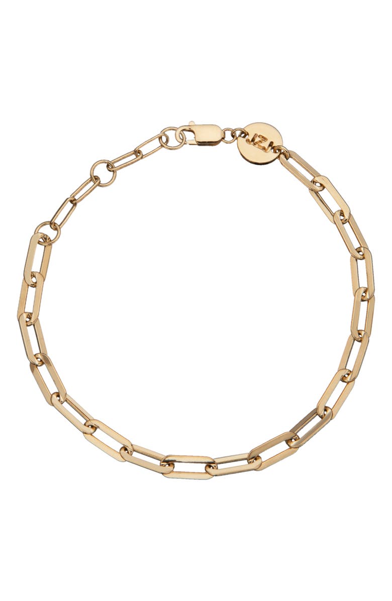 Jennifer Zeuner Maggie Chain Link Bracelet, Main, color, Yellow Gold