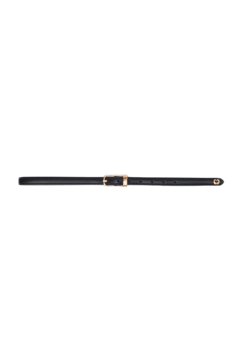 Slim leather belt, Main, color, Black