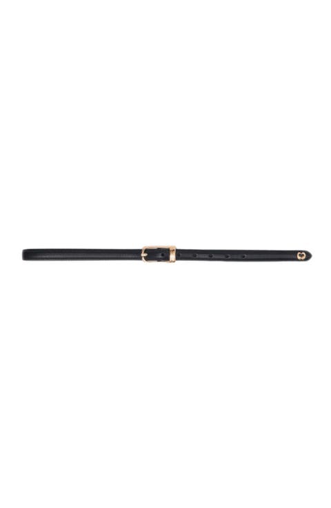 Slim leather belt