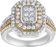 LuvMyJewelry Aurelia Crest 1.20 Ct 10K Gold Diamond Ring