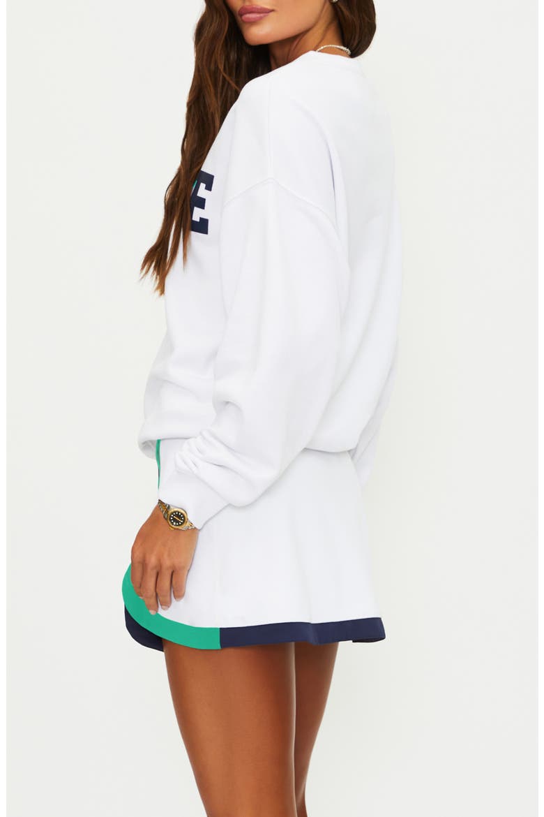 Devyn Oversize Cotton Sweatshirt, Alternate, color, WHITE