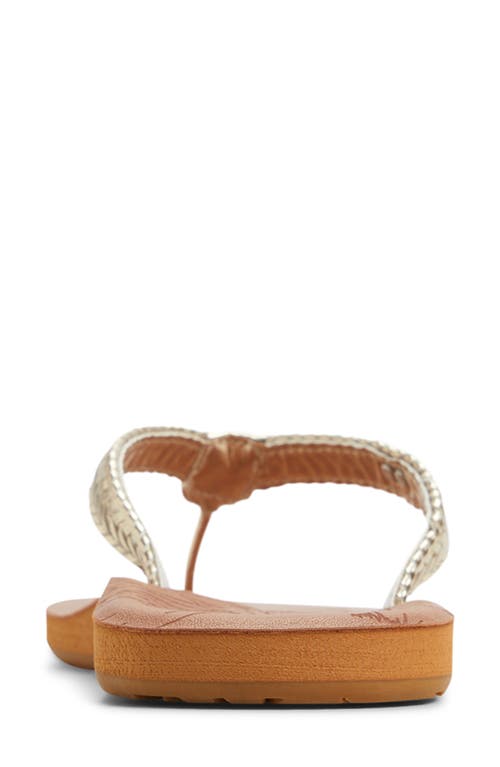Roxy Lili Iii Flip Flop In Champagne