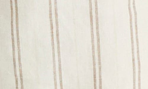 Vince Stripe Hemp Beach Shorts In Blanco