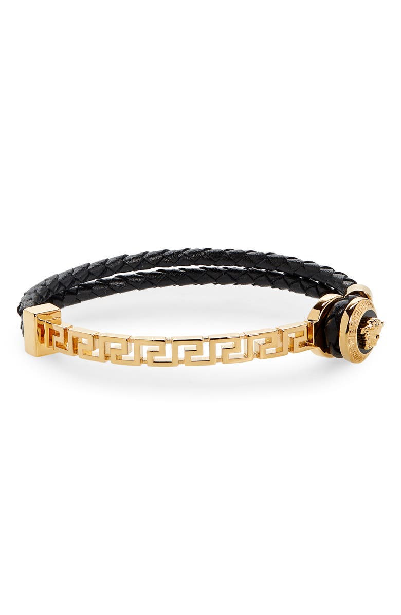 Versace Men's Medusa Coin Bracelet, Main, color, Versace Gold/ Black