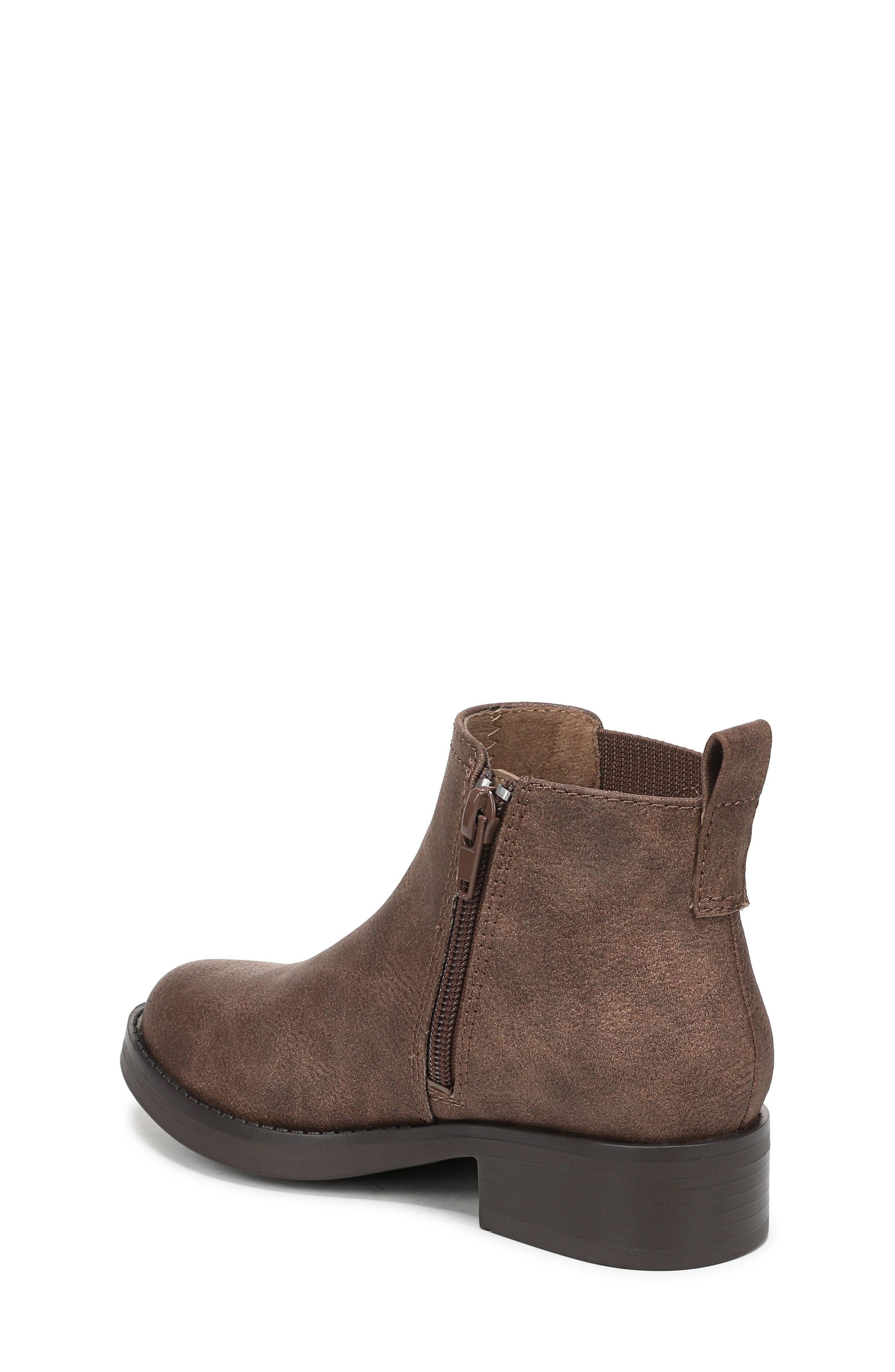 Kids' Zander Glitter Ankle Boot, Alternate, color, SADDLE FAUX LEATHER