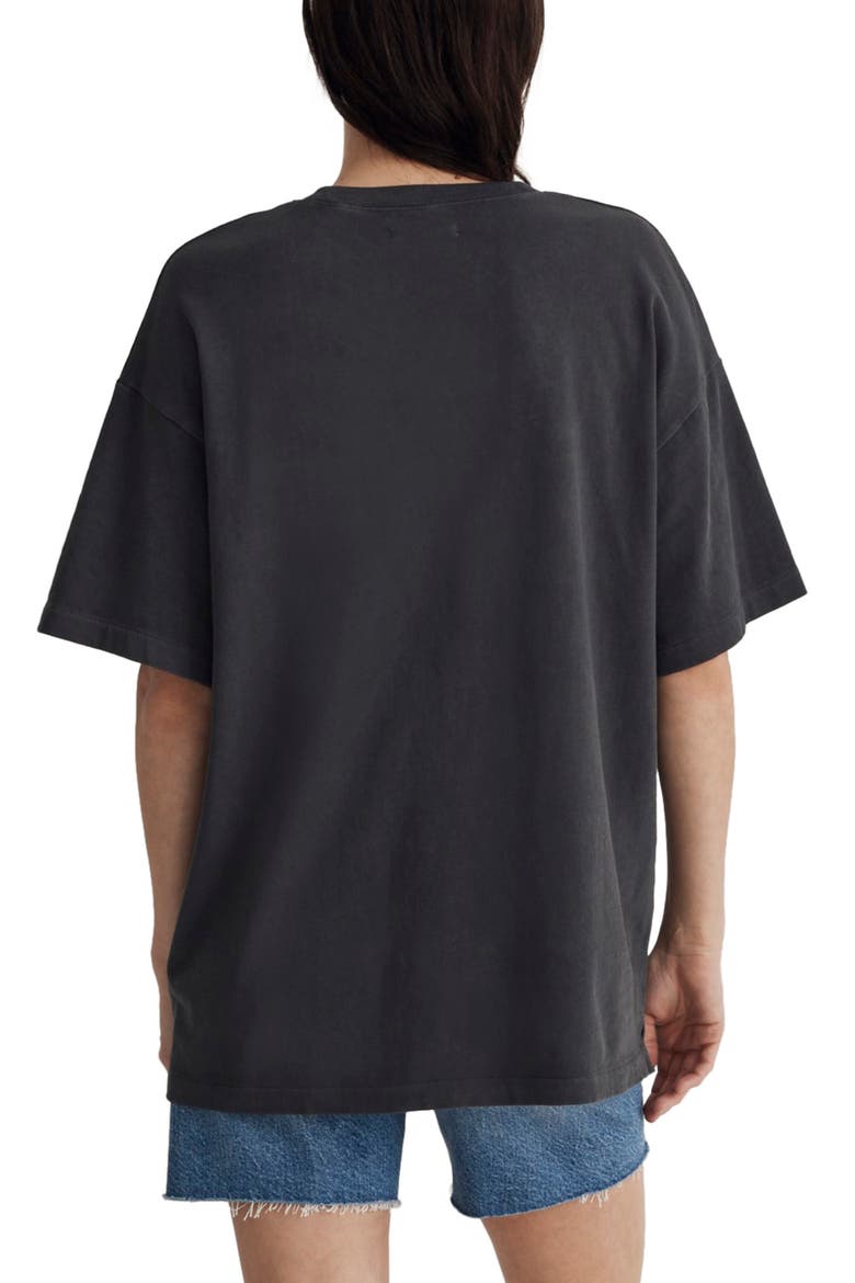 Garment-Dyed Oversize Cotton Pocket T-Shirt, Alternate, color, BLACK COAL