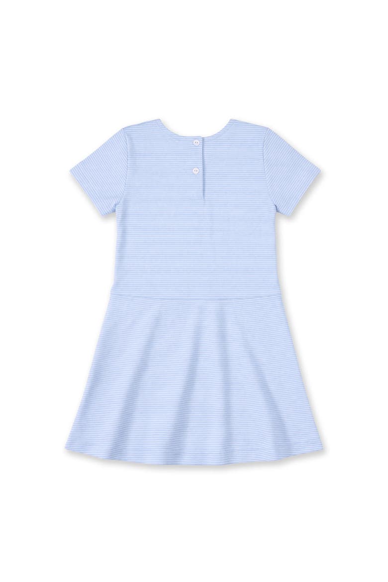 Stripe Knit Dress with Appliqué Crayons, Alternate, color, Blue/White