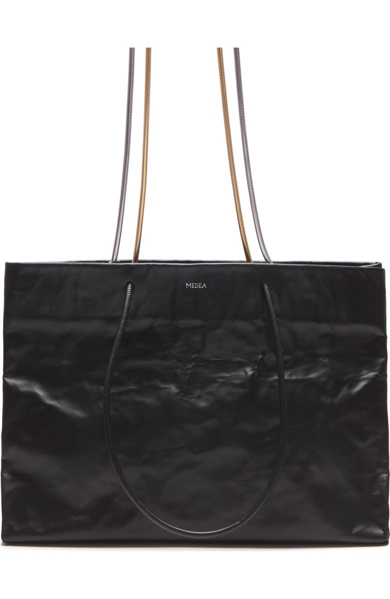 Medea Busted Dieci Leather Tote with Chains, Alternate, color,