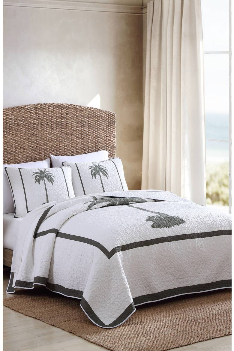 Palm Island Quilt Set, Main, color, PALM GREEN