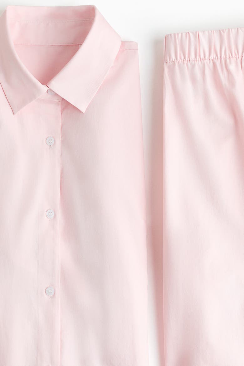 Cotton Satin Pyjamas, Alternate, color, Light pink