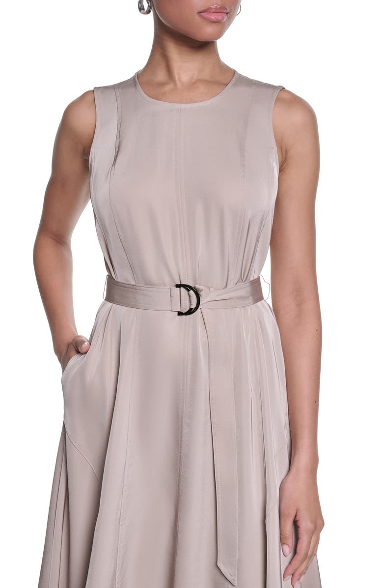 KARL LAGERFELD Belted Sleeveless Midi Dress, Alternate, color, 