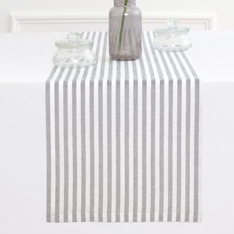 Linen Table Runner for Dining Table, Holiday and Everyday Table Decor - Amalfi Stripe