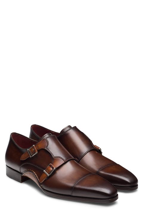 Leros Cap Toe Double Monk Shoe (Men)