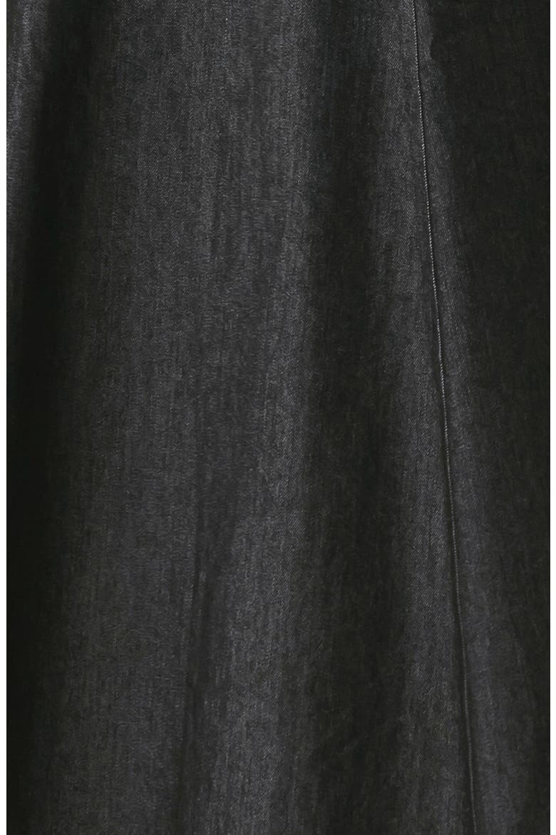 Halter Neck Denim Midi Dress, Alternate, color, DARK DENIM