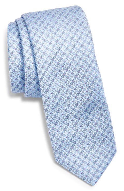 Micromedallion Silk Jacquard Tie