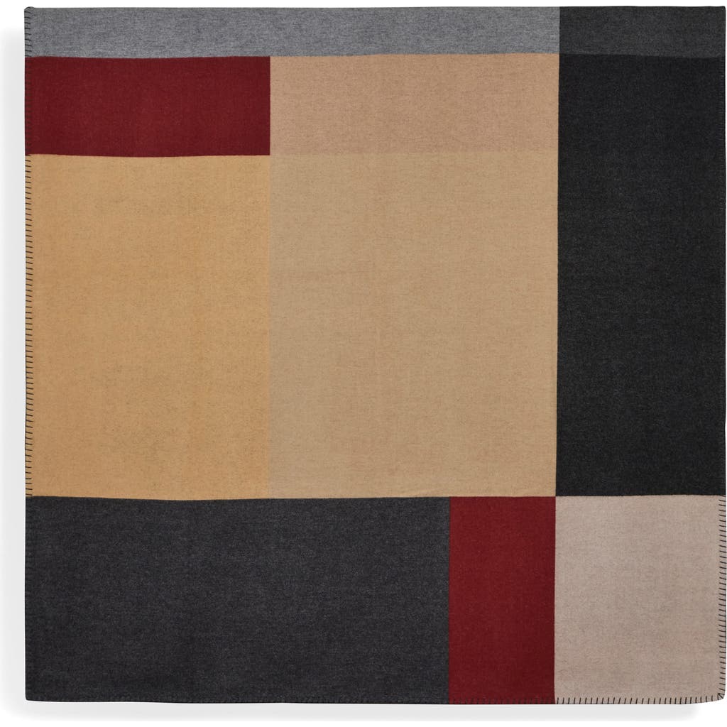 Commune X R+d Lab  Abstract Wool & Cashmere Blanket In Multi