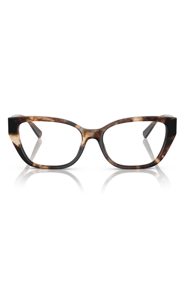 Tiffany & Co. 54mm Cat Eye Optical Glasses, Main, color, Brown Havana
