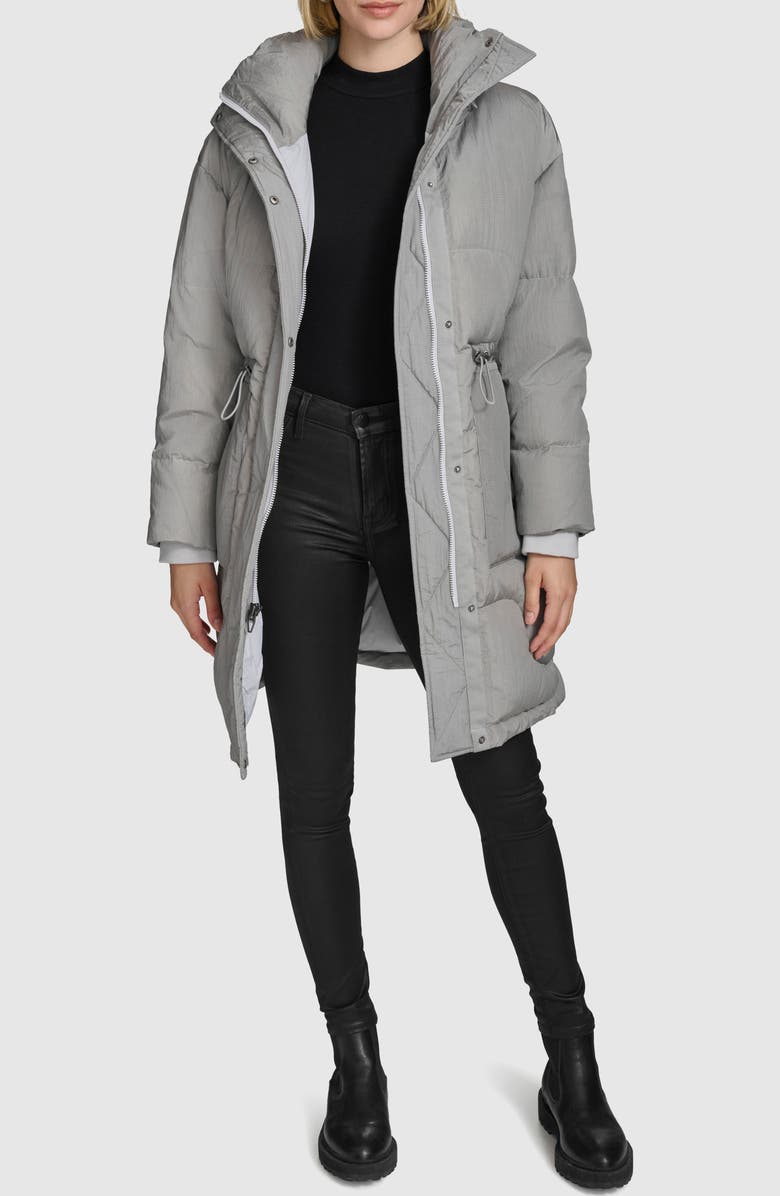 Andrew Marc Arleigh Crinkle Texture Hooded Down Puffer Coat, Alternate, color, 