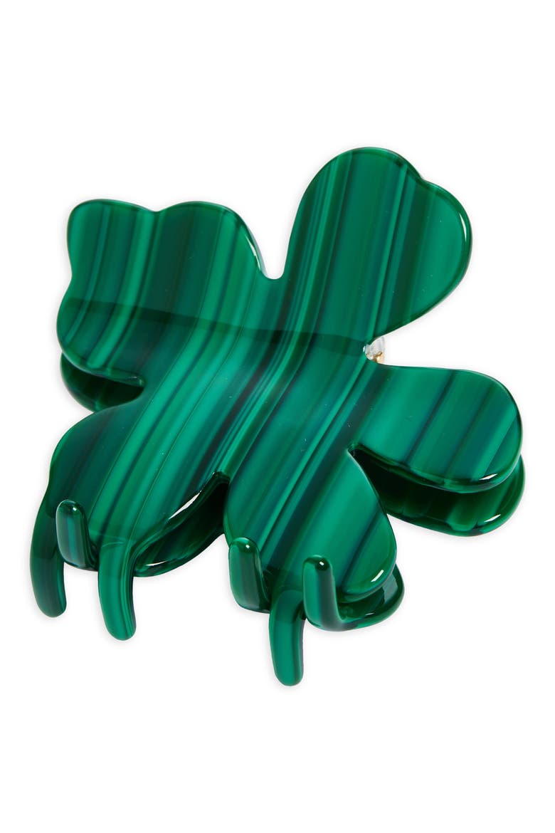 Lily Claw Clip, Main, color, MALACHITE
