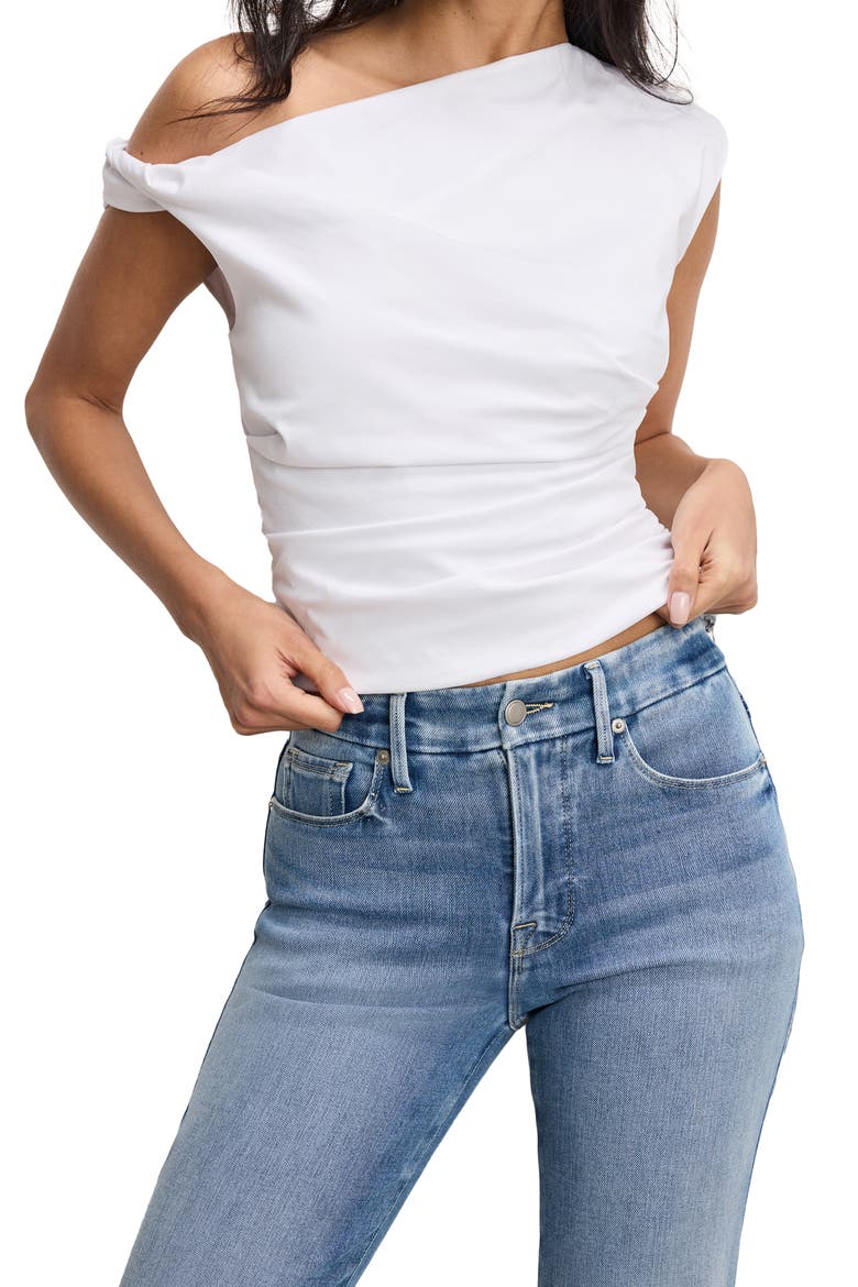 Good Legs Soft-Tech High Waist Ankle Straight Leg Jeans, Alternate, color, INDIGO1012