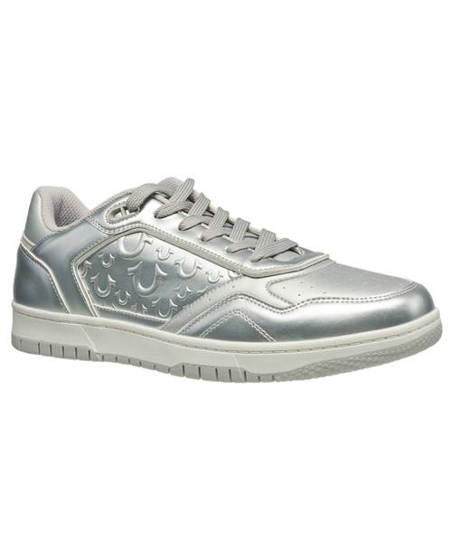 True Religion Jones Court Emboss Sneaker In Silver