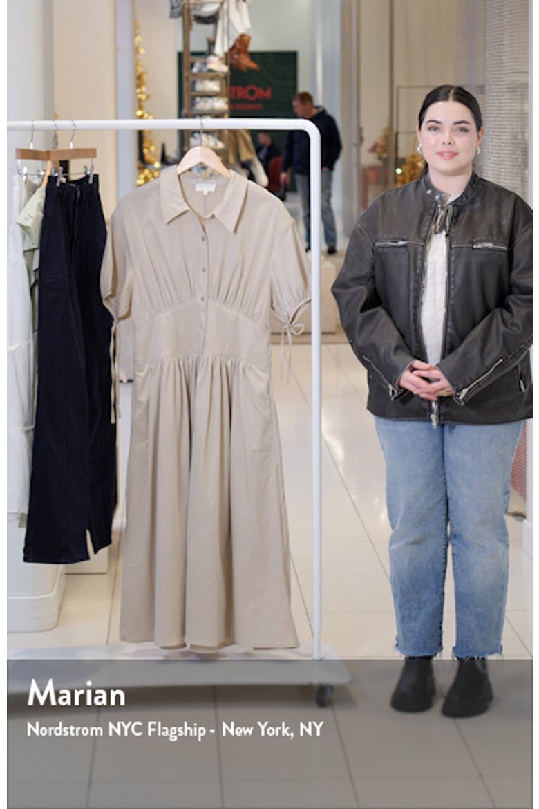 Tie Cuff Midi Shirtdress video