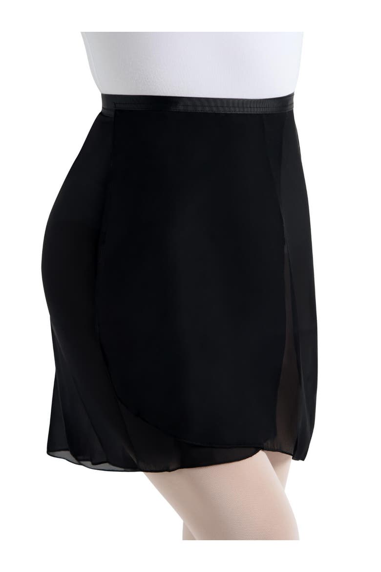 Georgette Long Wrap Skirt, Alternate, color, black