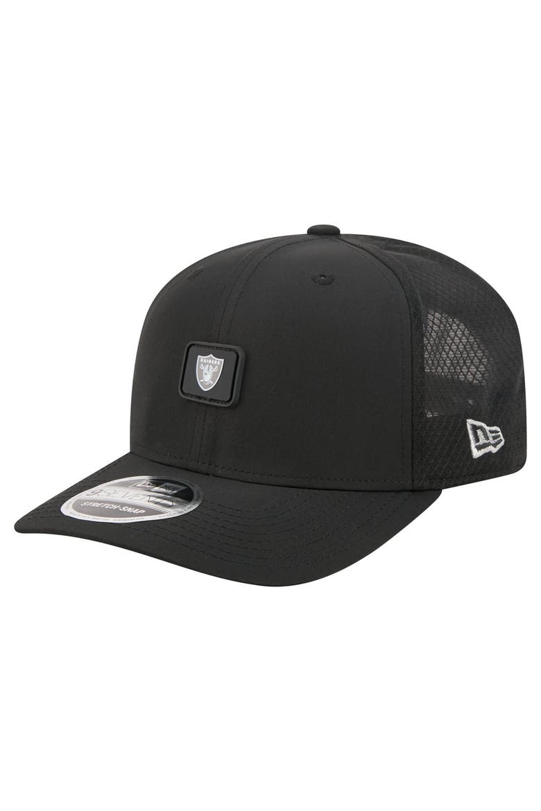 Men's New Era Black Las Vegas Raiders Micro Badge 9SEVENTY Adjustable Hat, Main, color, Black