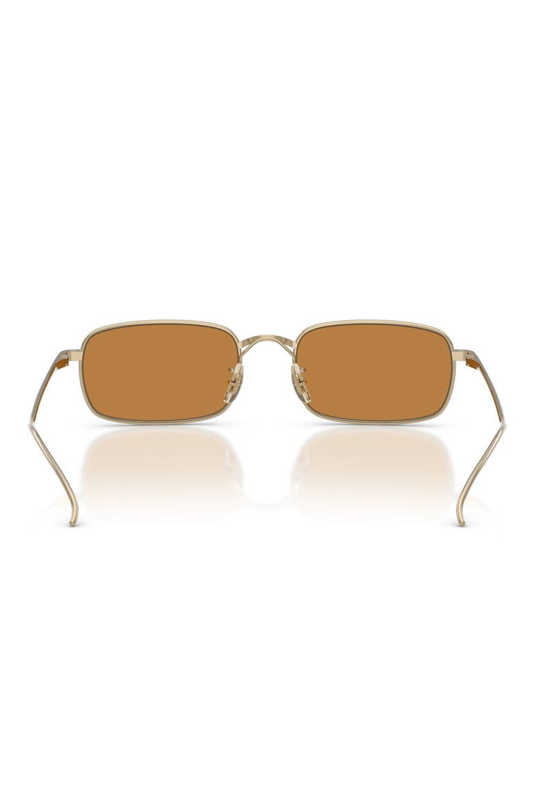 TK-14 53mm Rectangular Sunglasses, Alternate, color, GOLD / COGNAC