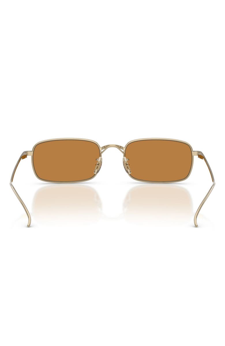 Oliver Peoples TK-14 53mm Rectangular Sunglasses, Alternate, color, Gold / Cognac