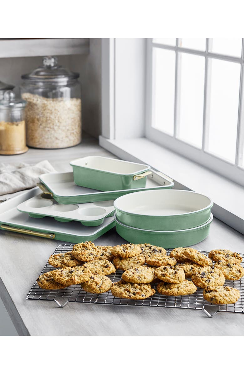 GreenPan Reserve 7-Piece Bakeware Set, Alternate, color, Sage