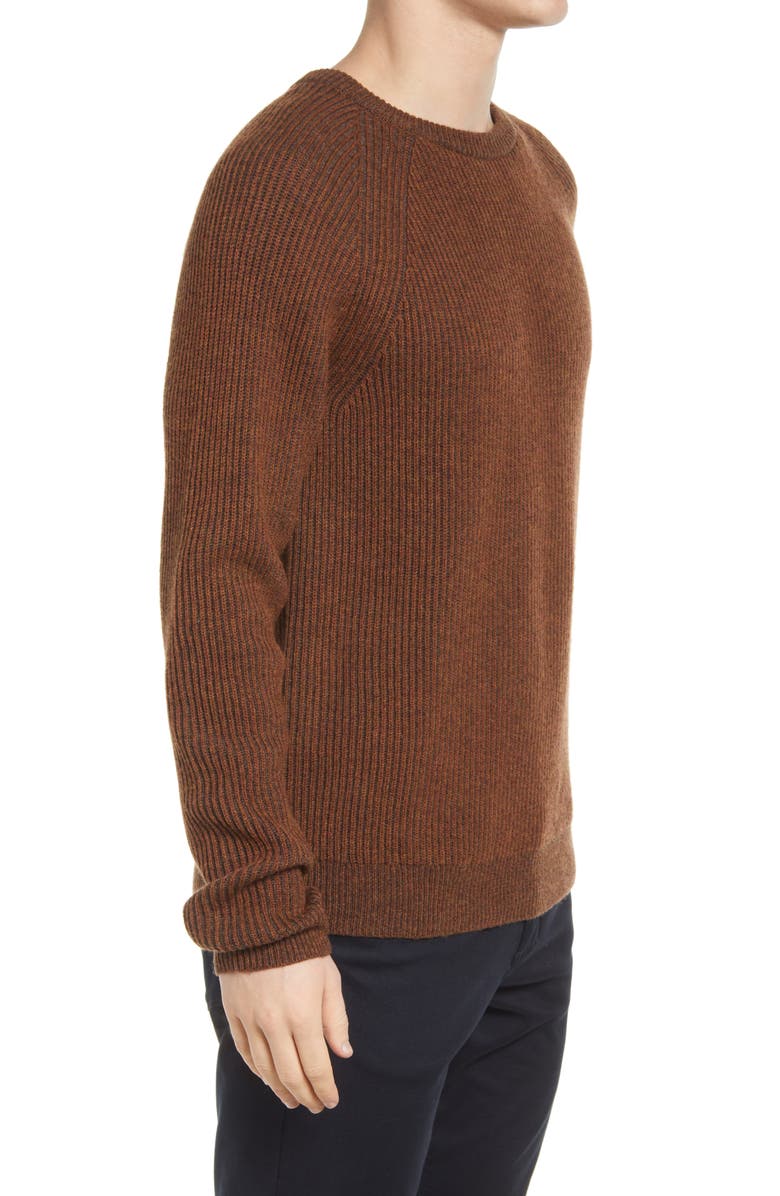 Billy Reid Fisherman Rib Crewneck Sweater, Alternate, color, 