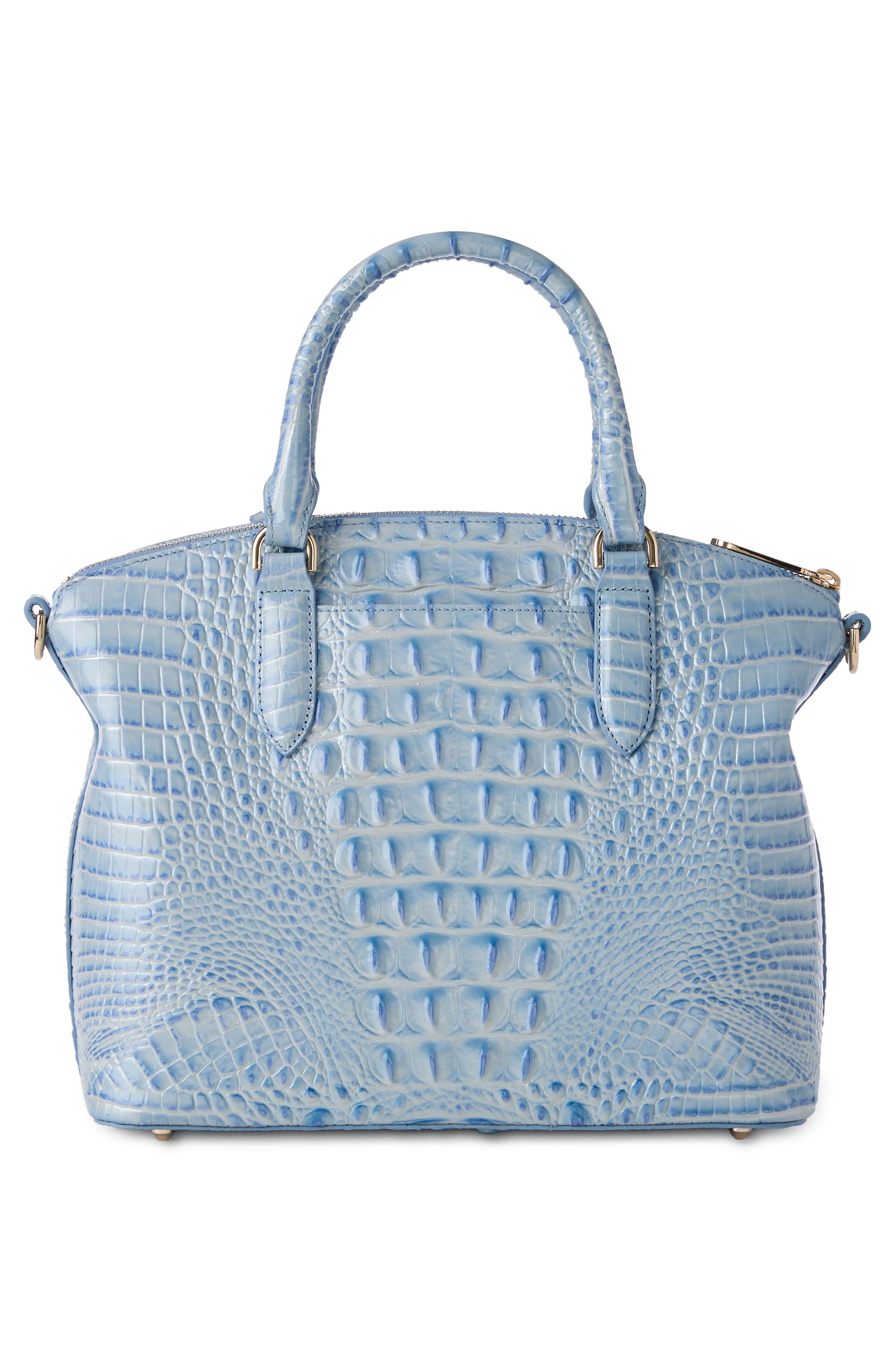 Brahmin Duxbury Croc Embossed Leather Satchel, Alternate, color, 