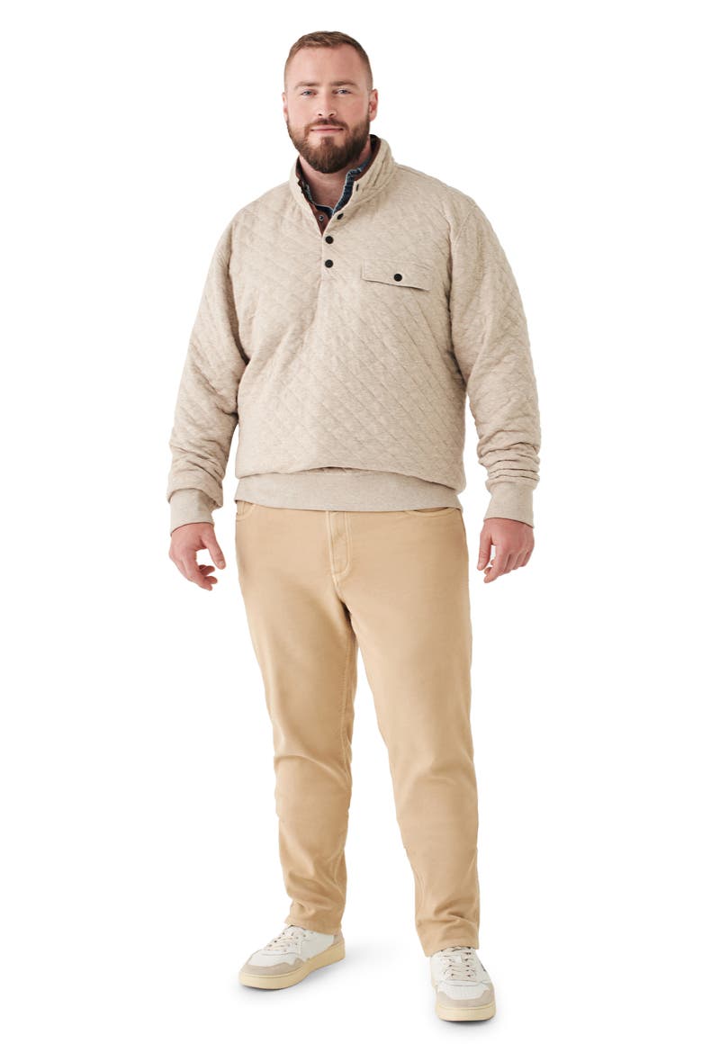 Brand Epic Quilted Fleece Pullover, Alternate, color, OATMEAL MELANGE