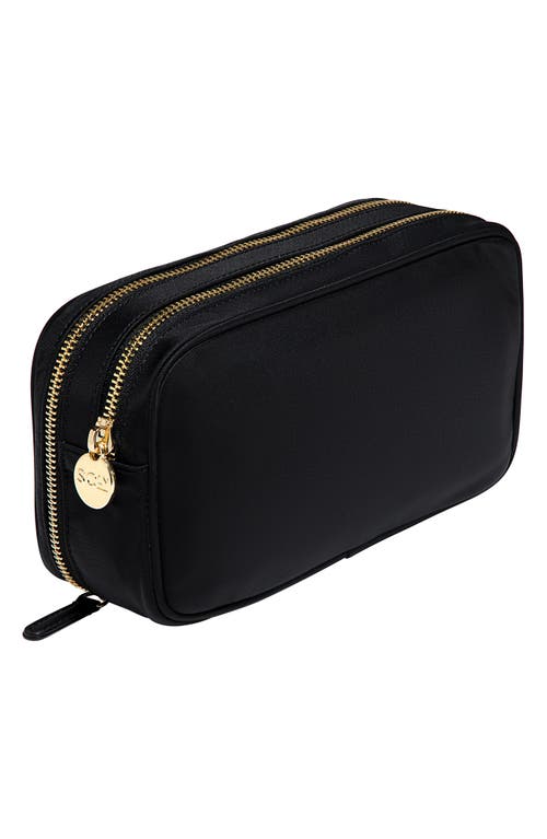 Stoney Clover Lane Double Zip Pouch In Noir