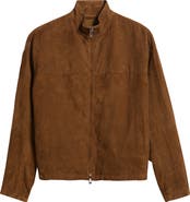 Emporio Armani Suede Zip Front Jacket